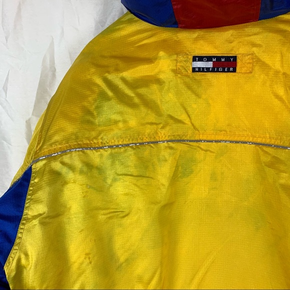 Vintage Tommy Hilfiger Down Filled Parka in Yellow Multi, Size: Small - Picture 16 of 16